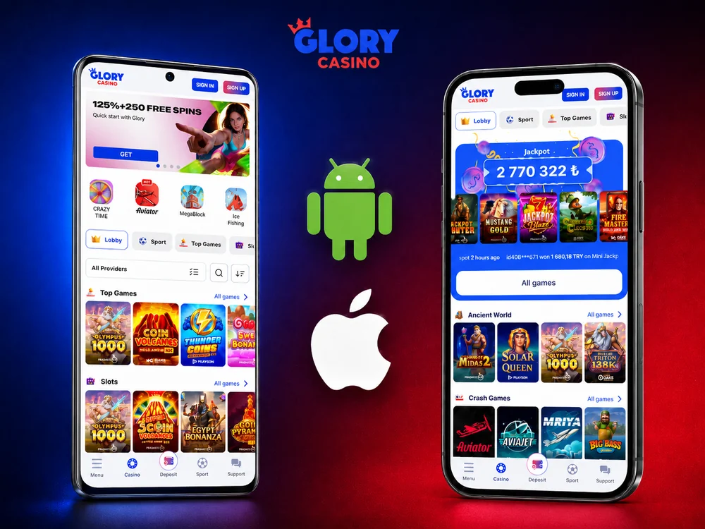 Glory Casino মোবাইল ব্যাংকিং Android ও iOS-এ