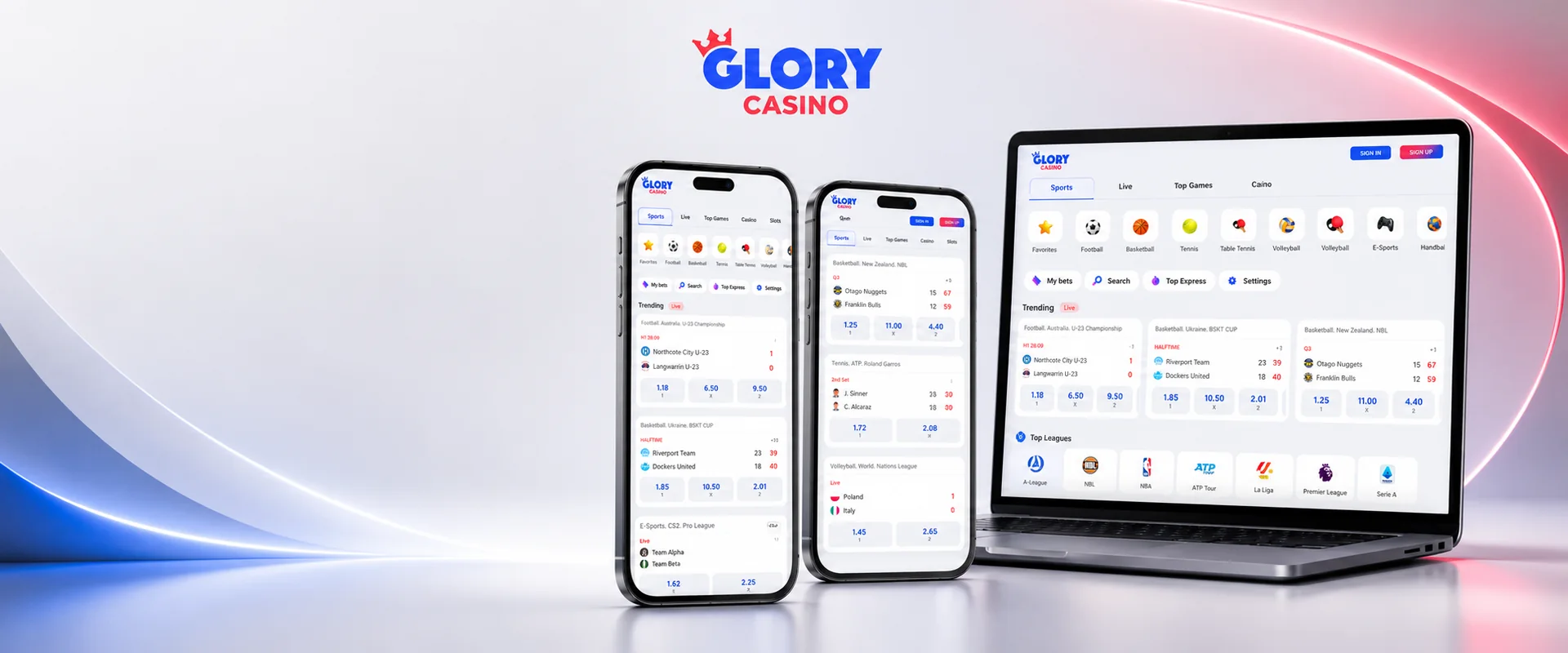 Glory Casino স্পোর্টসবুক ফোন ও ল্যাপটপে